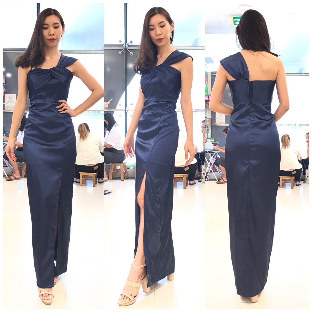 ชุดเพื่อนเจ้าสาว ชุดราตรียาว Sharon - One-shoulder top & Sheath skirt
