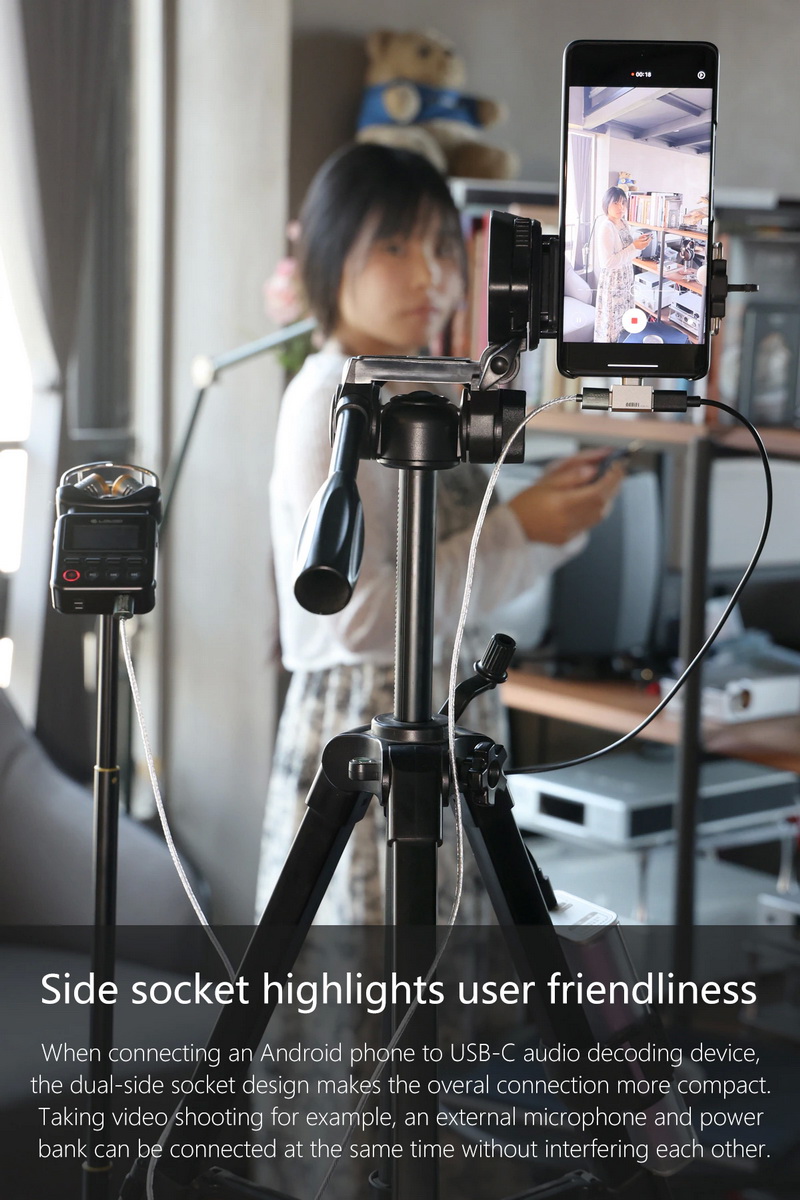 DD TC28CPro อะแดปเตอร์ แปลง TypeC เป็น TypeC OTG สำหรับเครื่องเสียง