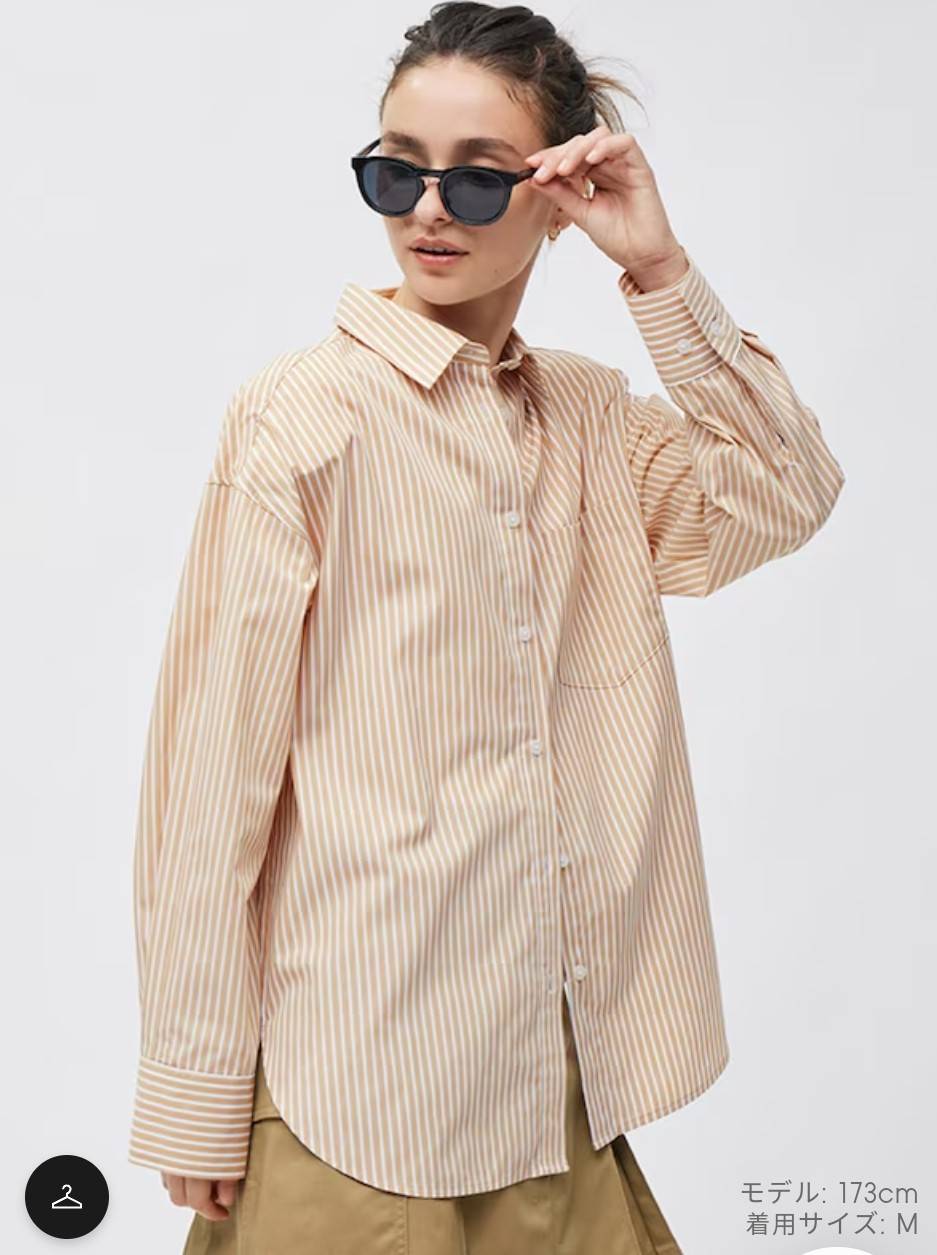 เสื้อเชิ้ต ยี่ห้อ GU มีไซส์ M กับ L ของแต่ละสี (สีฟ้า,สีครีม,สีชมพู)