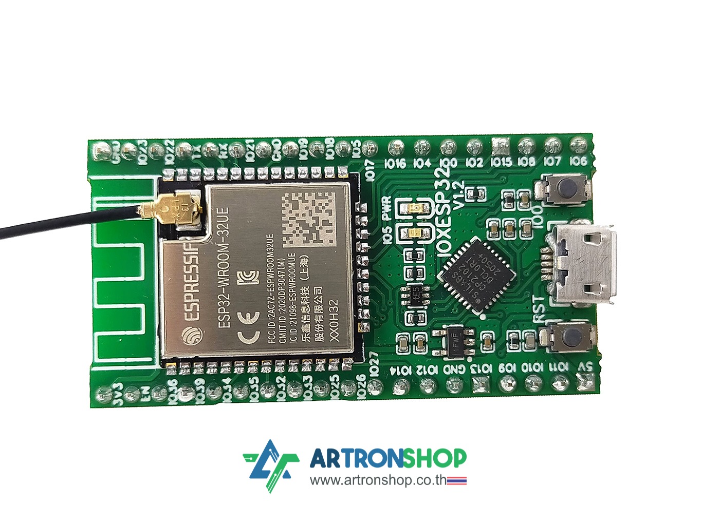 IOXESP32U บอร์ดพัฒนา ESP32 รุ่นเสานอก