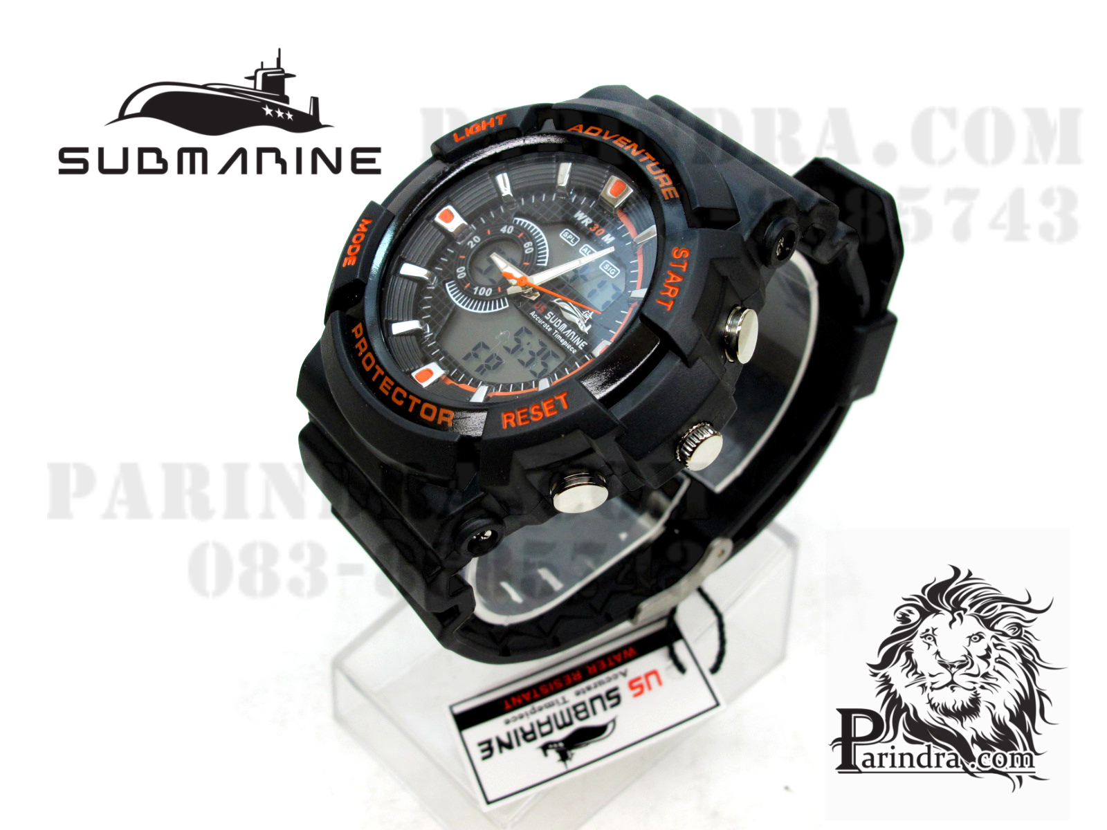 US submarine Protector รุ่น TP3147M สีดำตัดส้ม