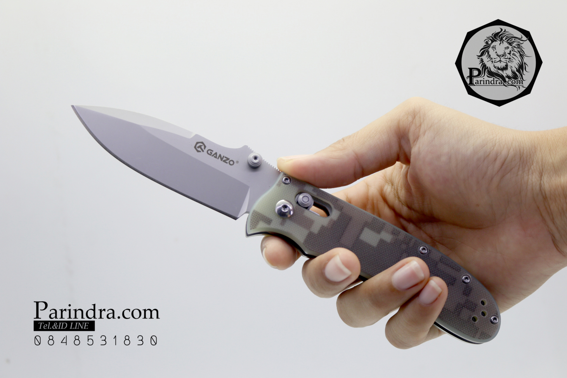 มีดพับ Ganzo รุ่น G704-CA CAMOUFLAGE สีลายพรางทหาร ของแท้ 100% (กล่องสีดำ)