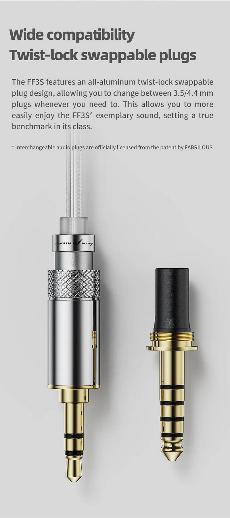 FiiO FF3S เอียบัดถอดสายได้ หูฟัง แบบ Drum ไดรเวอร์ Dynamic ไดอะแฟรมชุบ Beryllium ประกันศูนย์ไทย