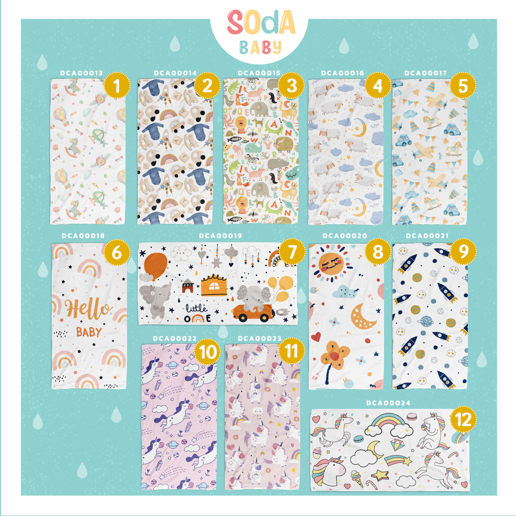 ผ้าเช็ดตัวเด็ก📌รหัส DCA00013-DCA00024พร้อมส่ง ฟรี 🎁กล่องของขวัญสุดหรู #SOdAbaby