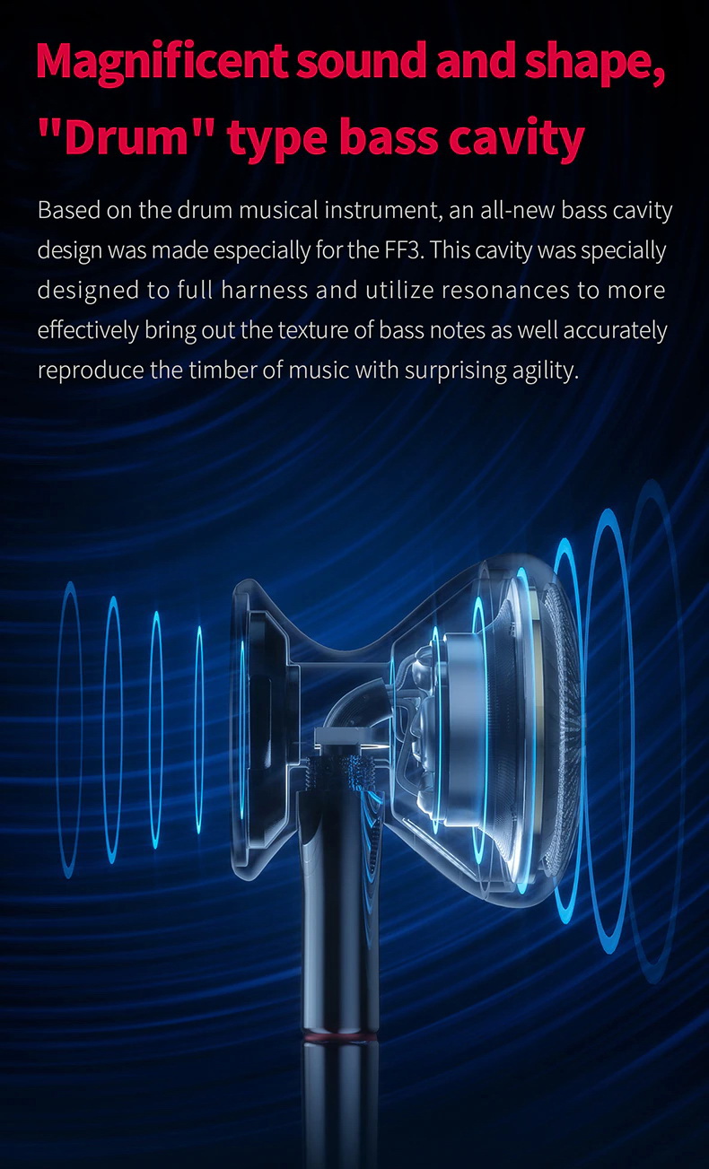 FiiO FF3 หูฟัง แบบ Drum ไดรเวอร์ Dynamic ประกันศูนย์ไทย