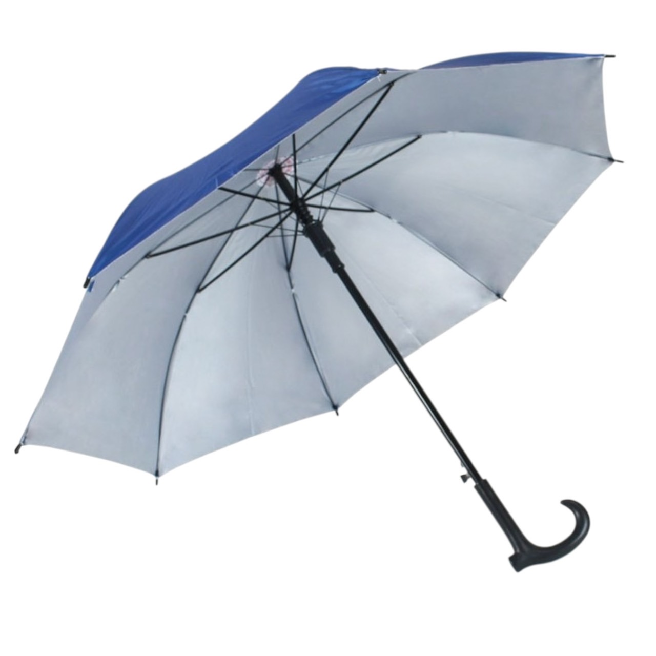 ร่มพับตอนเดียว 24 นิ้ว ด้ามจับไม้เท้า