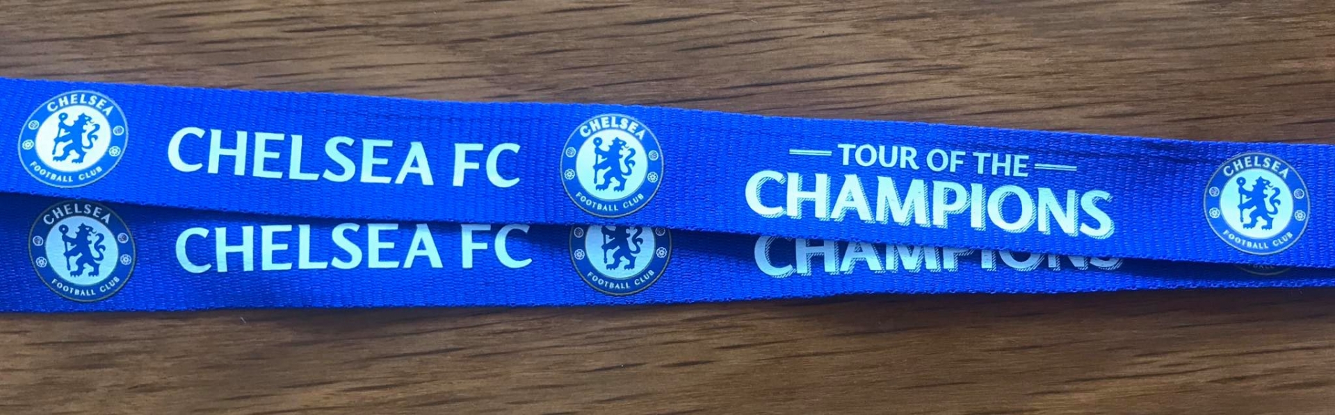 สายคล้องคอติดบัตร ฟุตบอล สโมสรเชลซี - TOUR of the CHAMPIONS ใหม่ / CHELSEA Football Club Lanyard - TOUR of the CHAMPIONS NEW