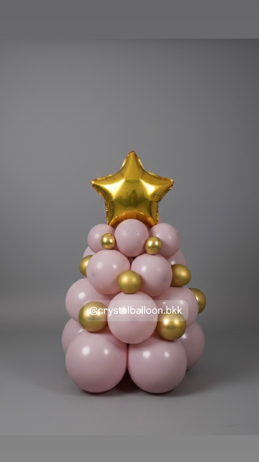 ลูกโป่ง ธีม Christmas ตกแต่งธีม ต้นคริสมัส ขนาดความสูง 60 Cm ลูกโป่งสามารถเปลี่ยนสีได้ / ธีมสามารถเปลี่ยนได้