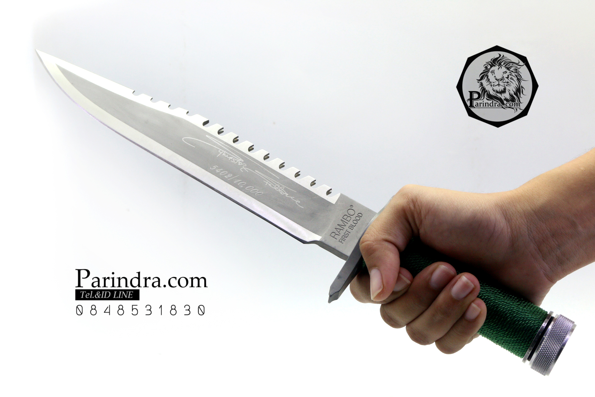 มีดเดินป่าใบตาย RAMBO FIRST BLOOD Sylvester Stallone Signature Edition สุดโหด OEM