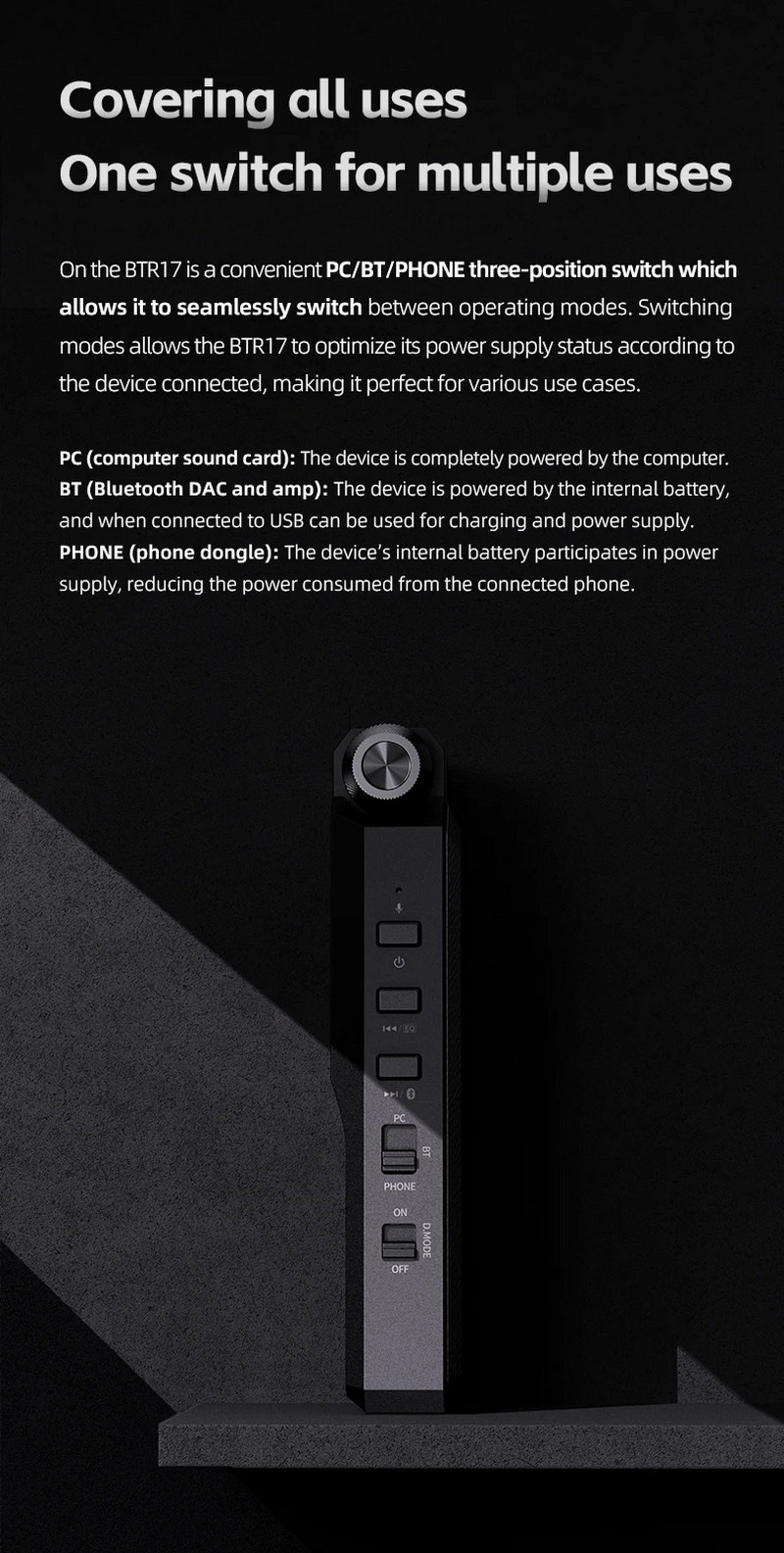 FiiO BTR17 Bluetooth DAC/AMP พกพาชิป ES9069x2+THX AAA 78+ x2 รองรับ MQA Dual Hi-Res ประกันศูนย์ไทย