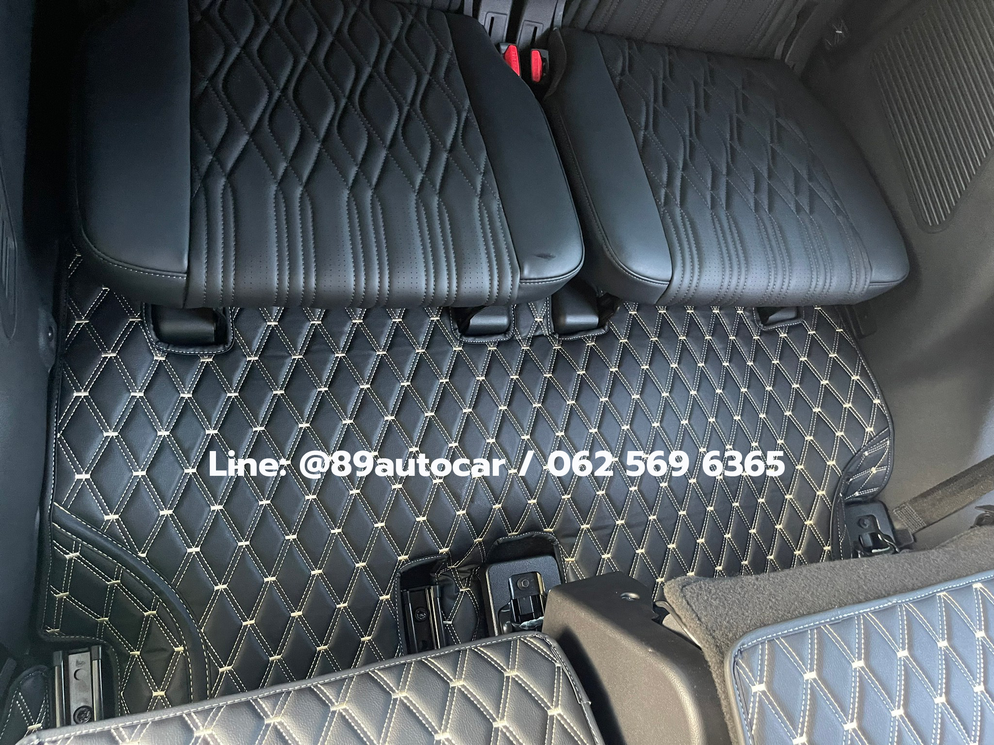 พรมรถ Tank 500 ปูพรมVVIP สีดำด้ายทอง เต็มคัน