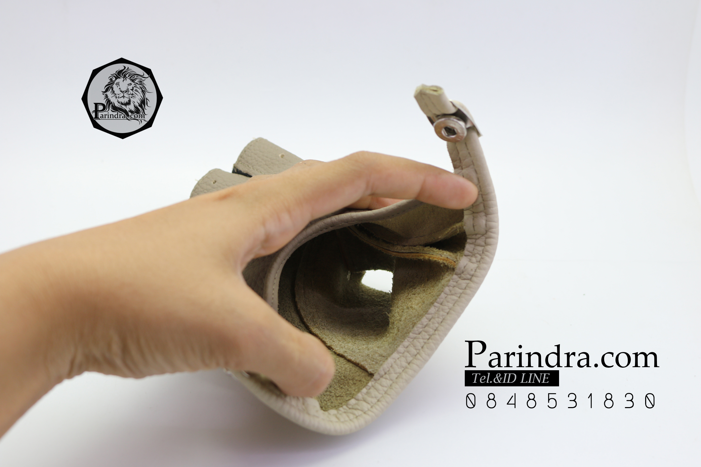 ถุงมือหนังแท้แบบครึ่งนิ้ว