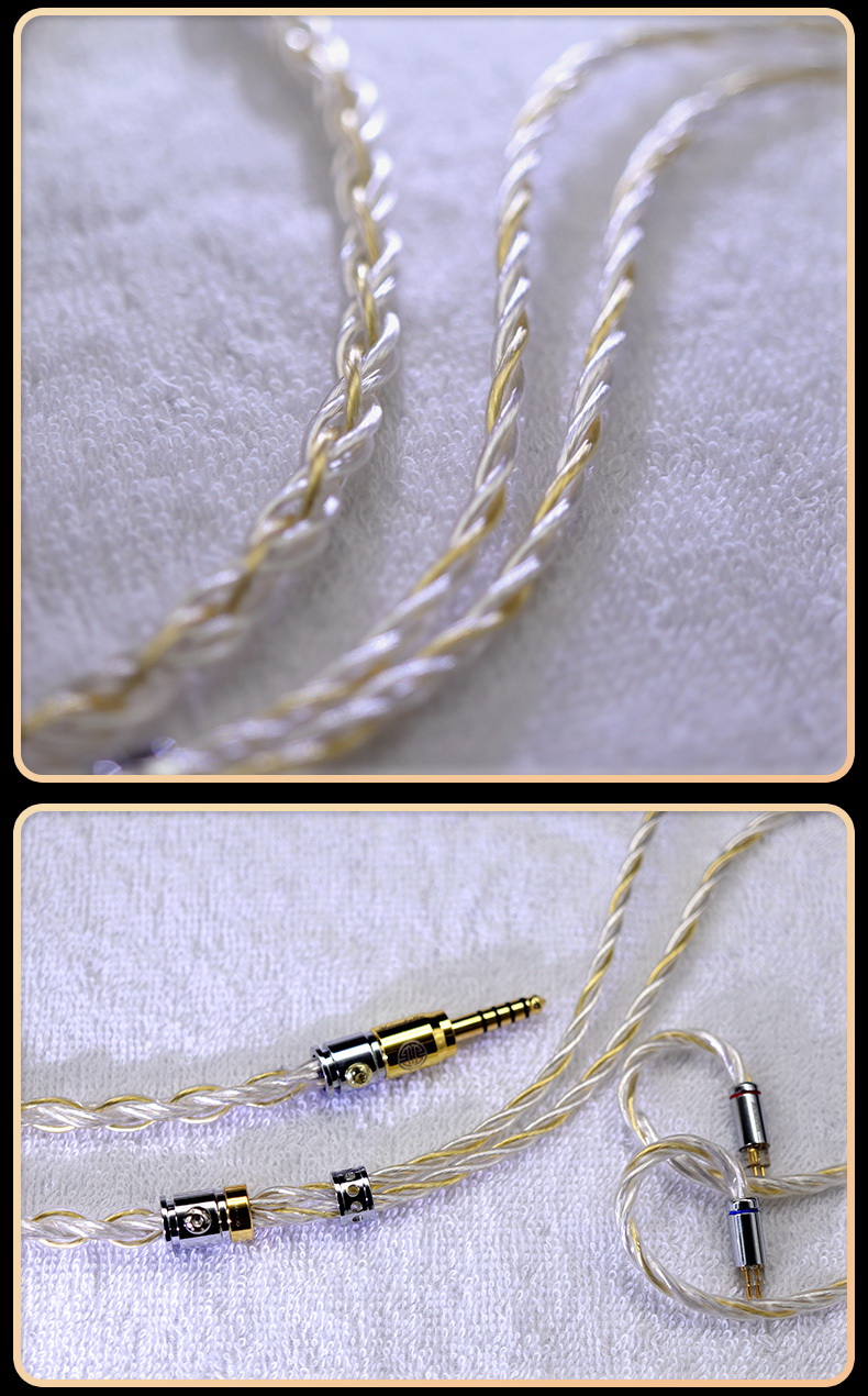 ขาย Hakugei Heimdallr สายอัพเกรดหูฟัง 6N silver ชุบทอง + 6N silver Litz