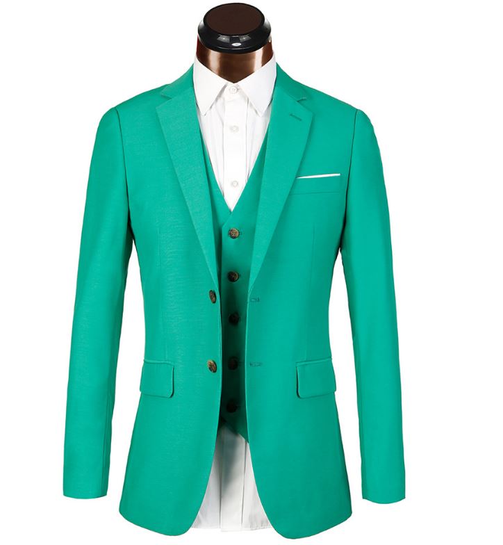 Pre-order ชุดสูทชาย รุ่น 2 กระดุม สีเขียว