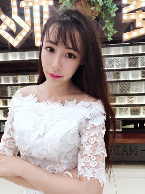 Pro-order ชุดเช่า เดรส สีขาว ปาดไหล่ ลูกไม้ ถ่ายพรีเวดดิ้ง