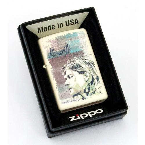 ไฟแช็ค Zippo แท้ " Zippo 29051 KURT COBIAN Cream Matte Finish Lighter " แท้นำเข้า 100%