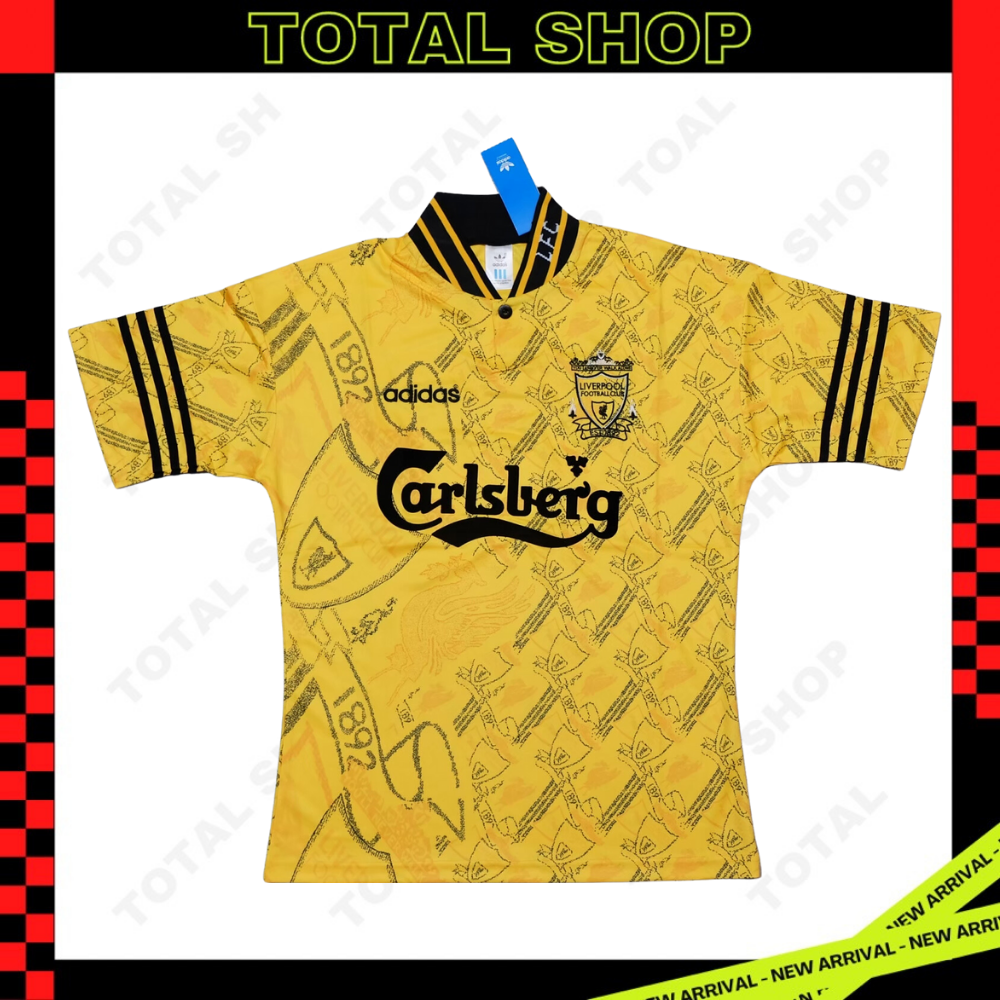 Liverpool 1994/1996 Vintage Jersey เสื้อฟุตบอลลิเวอร์พูลย้อนยุค Carlsberg เสื้อลิเวอร์พูลเหลือง