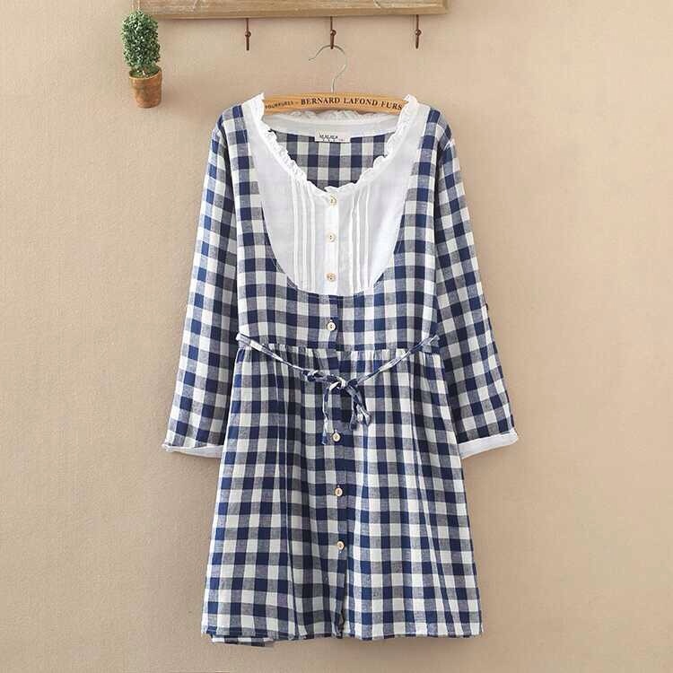 เสื้อผ้าฝ้ายนุ่มลายสก็อต