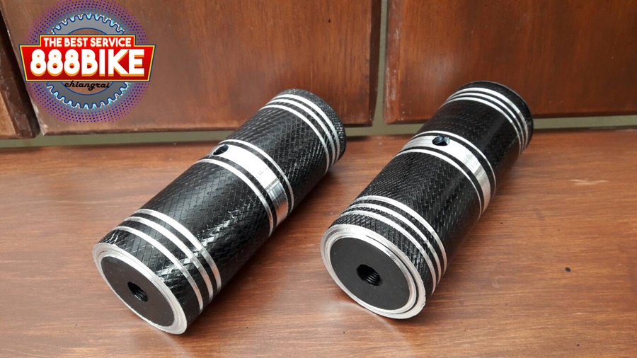 พักเท้าอลูมิเนียม BMX แกน 15 สีดำ