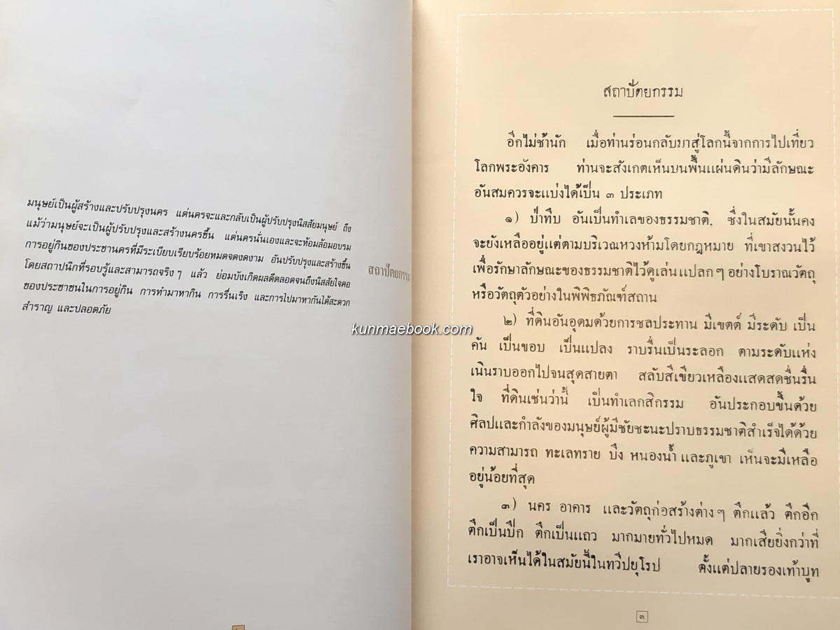 เรื่องเกี่ยวกับสถาปัตยกรรม / บทนิพนธ์โดย ม.จ. อิทธิเทพสรรค์ กฤดากร