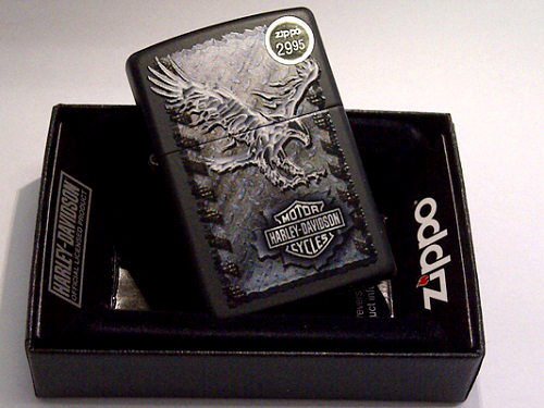 ไฟแช็ค Zippo แท้ "Harley Davidson - IRON Eagle Black Matte " #Zippo 28485 แท้นำเข้า 100%