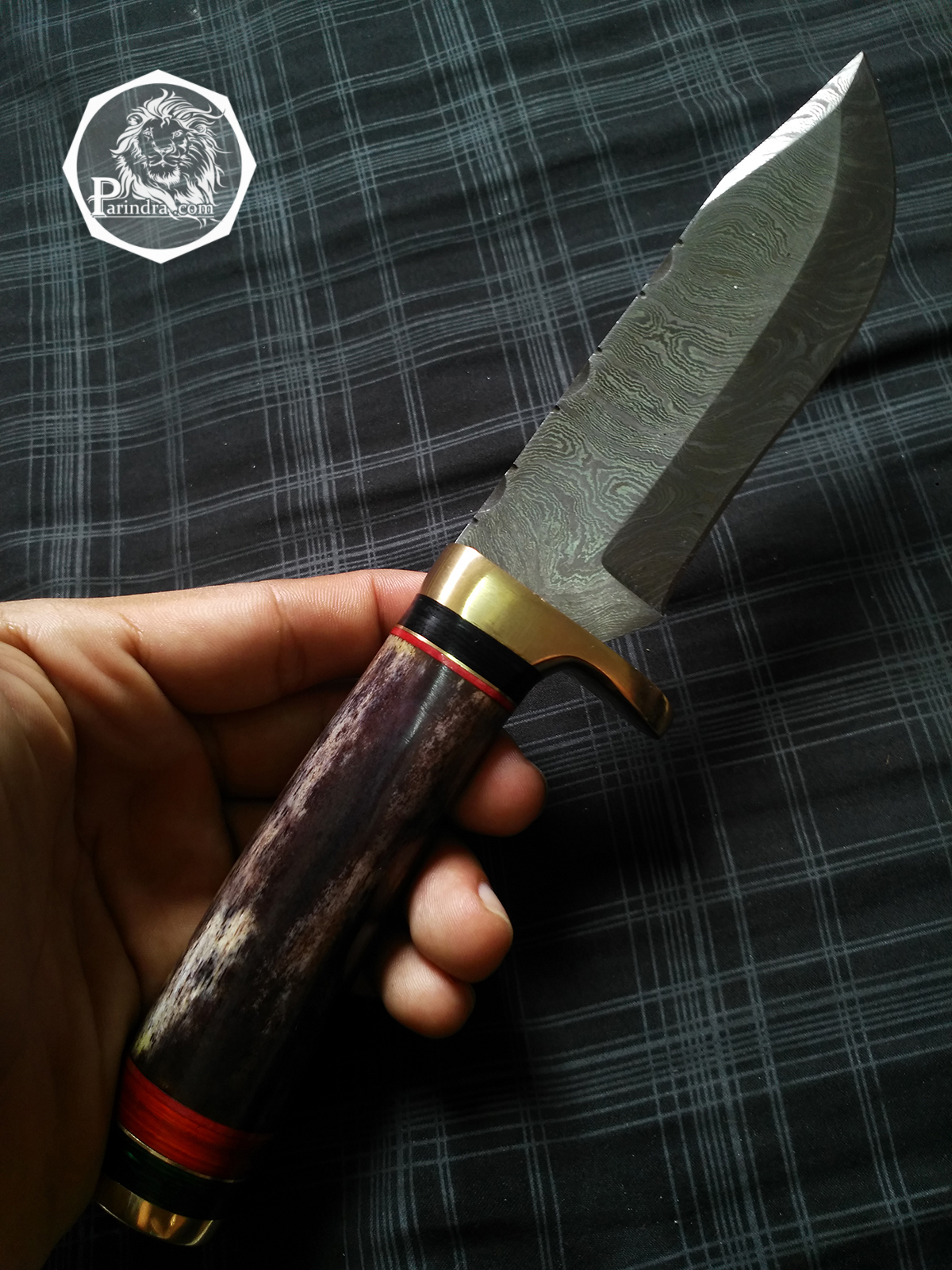 มีดดามัสกัส (Damascus) ด้ามกระดูกอูฐ (Camel Bone) ขนาด 9.4 นิ้ว 512 Layer นำเข้าจาก ปากีสถาน DPK002