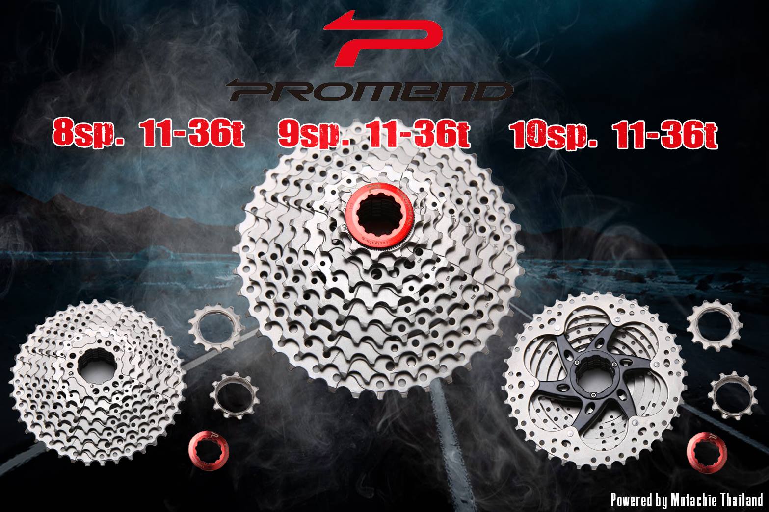 สเตอร์ PROMEND 9 SPEED CASSETTE 11-36T,CSMIXL36t เฟืองสวม 9