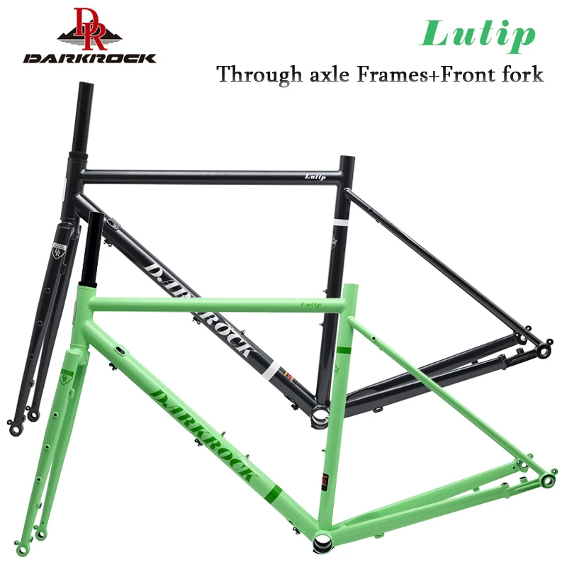 เฟรมจักรยานเสือหมอบ ไซโคลครอส DARKROCK LUTIP Thrue-axle off-road GRAVEL BIKE, CYCLOCROSS BIKE (เฟรม+ตะเกียบ) 700*42C