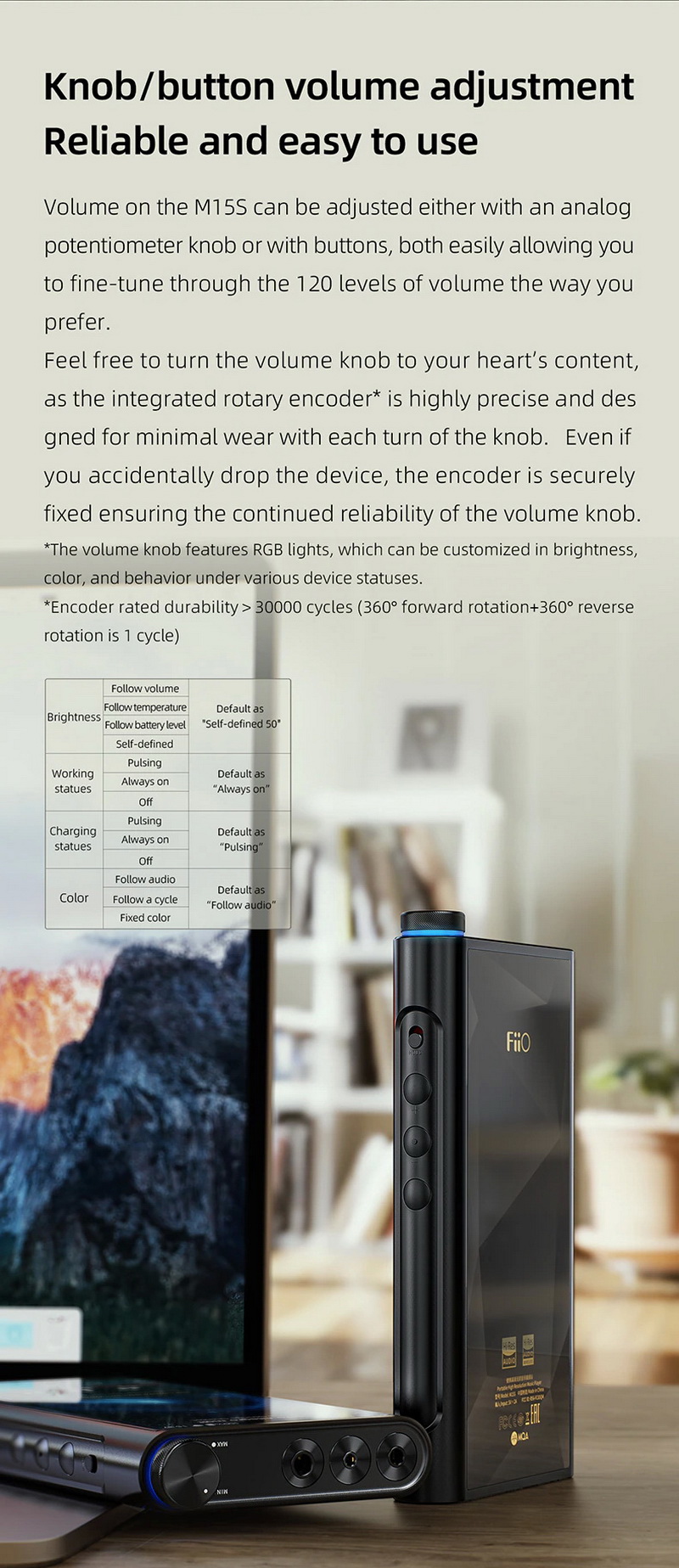 FiiO M15S DAP พกพาและตั้งโต๊ะ 2in1 ครบจบในตัวเดียว รองรับ Dual Hi-Res ประกันศูนย์ไทย