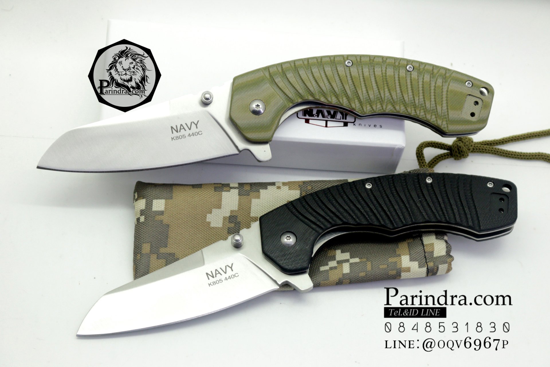 มีดพับ Navy รุ่น K805B สีดำ ด้าม G10 ทรงสวย ของแท้ 100%