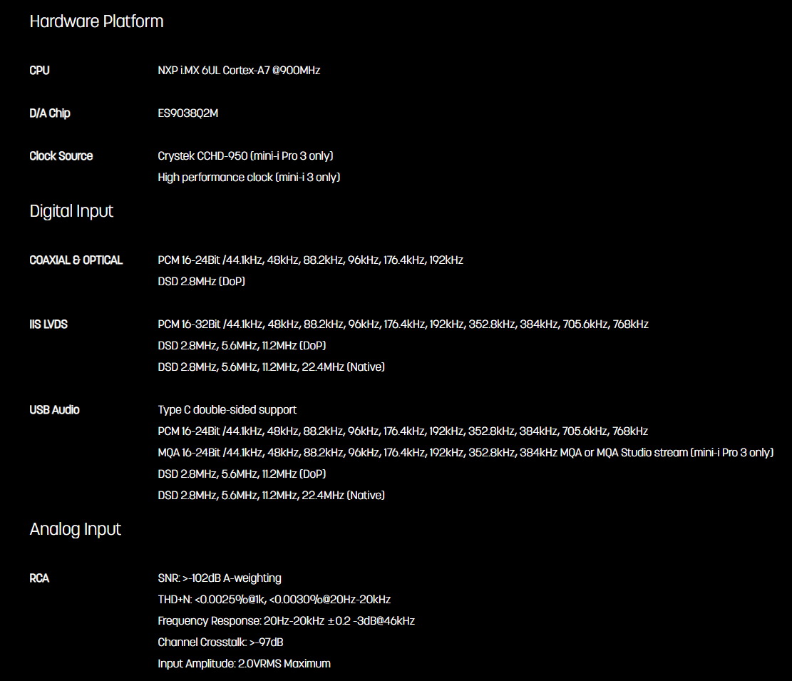 ขาย Matrix Audio Mini-i PRO 3 DAC& ตั้งโต๊ะรองรับ MQA ประกันศูนย์ไทย