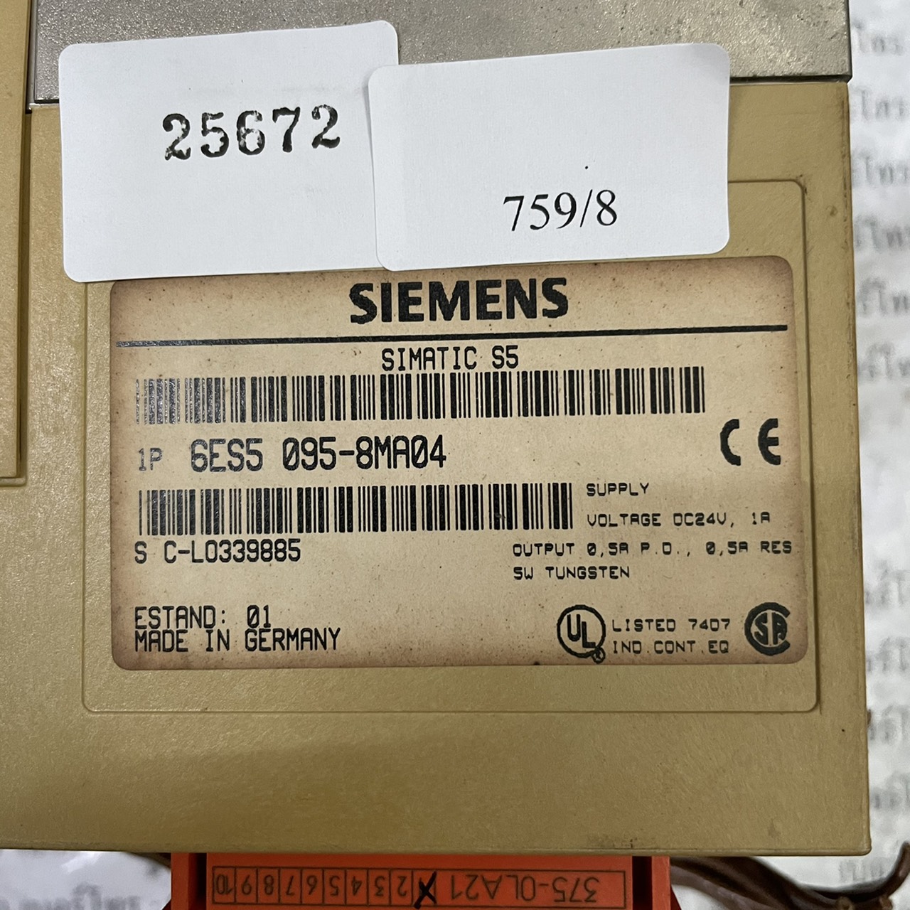 6ES5 095-8MA04 PLC " SIEMENS "