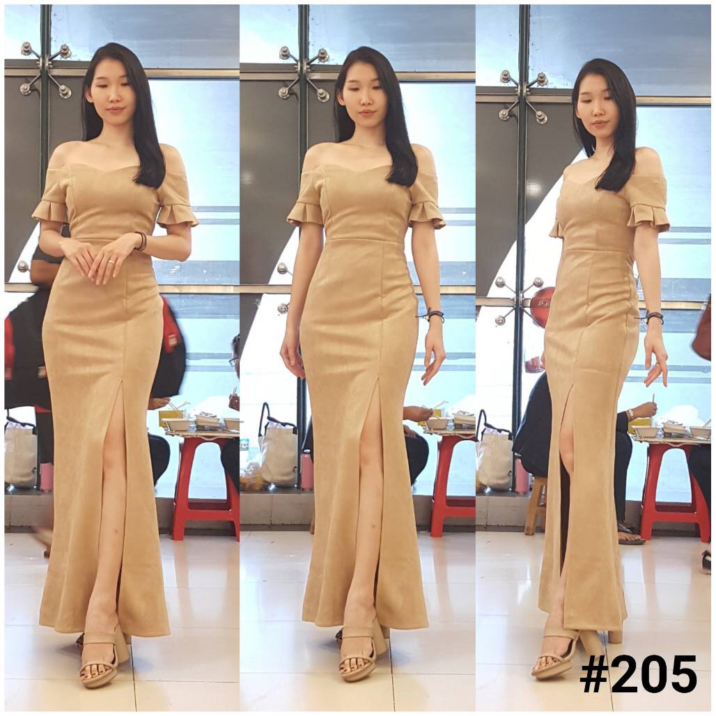 ชุดเพื่อนเจ้าสาว สีทอง โรสโกล รวมแบบ ตัวอย่าง สั่งสีและแบบอื่นๆได้ เช่า 500