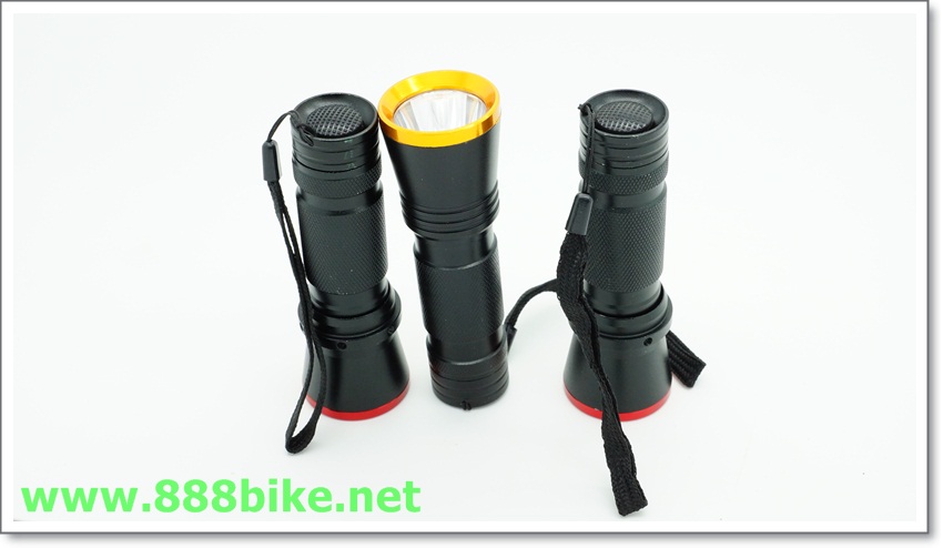 ไฟหน้าจักรยาน 17 Watt ขอบสีแดง ขอบสีทอง LEDSW1