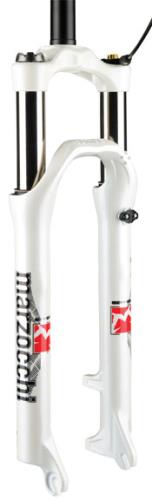 โช๊คลม Marzocchi Corsa SL RC 1 1/8" diameter steerer 9mm QR axle, 80/100mm travel, pearl white,26"