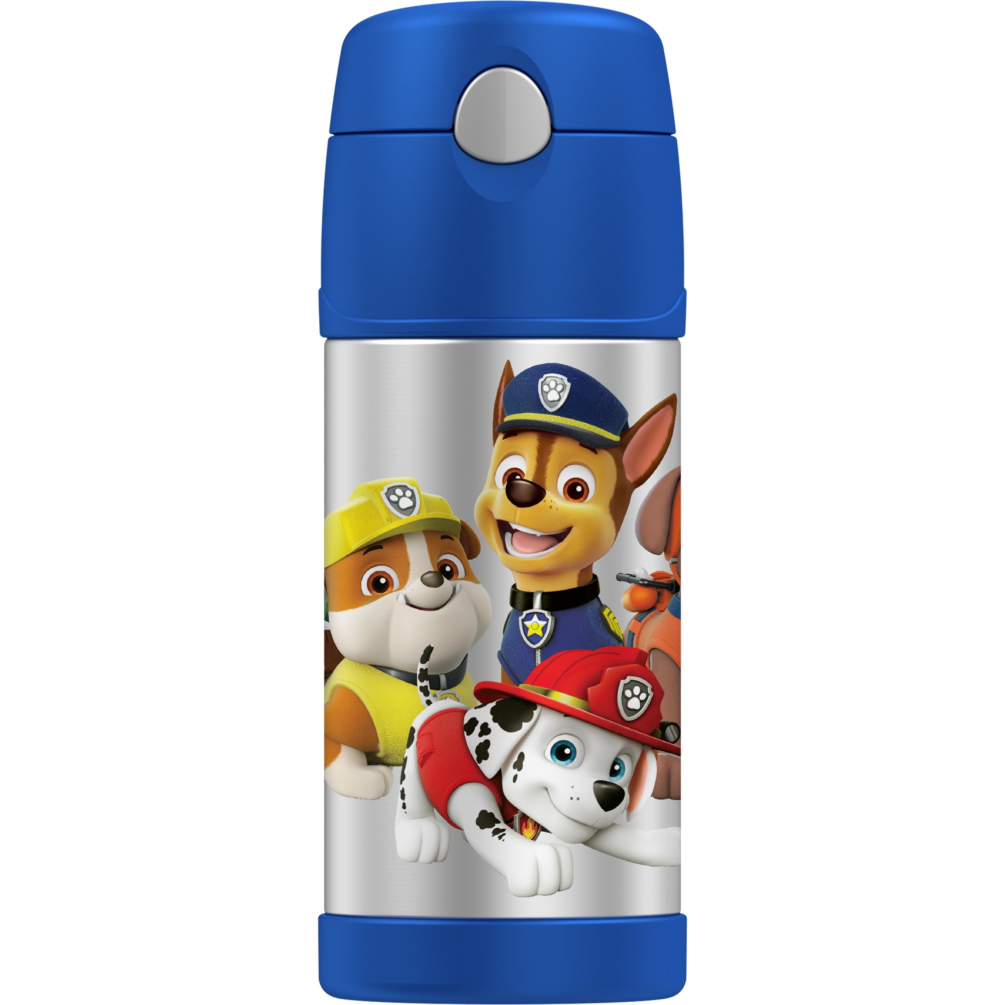 กระติกน้ำเก็บความเย็น Paw Patrol Thermos Vacuum Insulated Stainless Steel 12 Ounce Funtainer with Straw น้ำเงิน