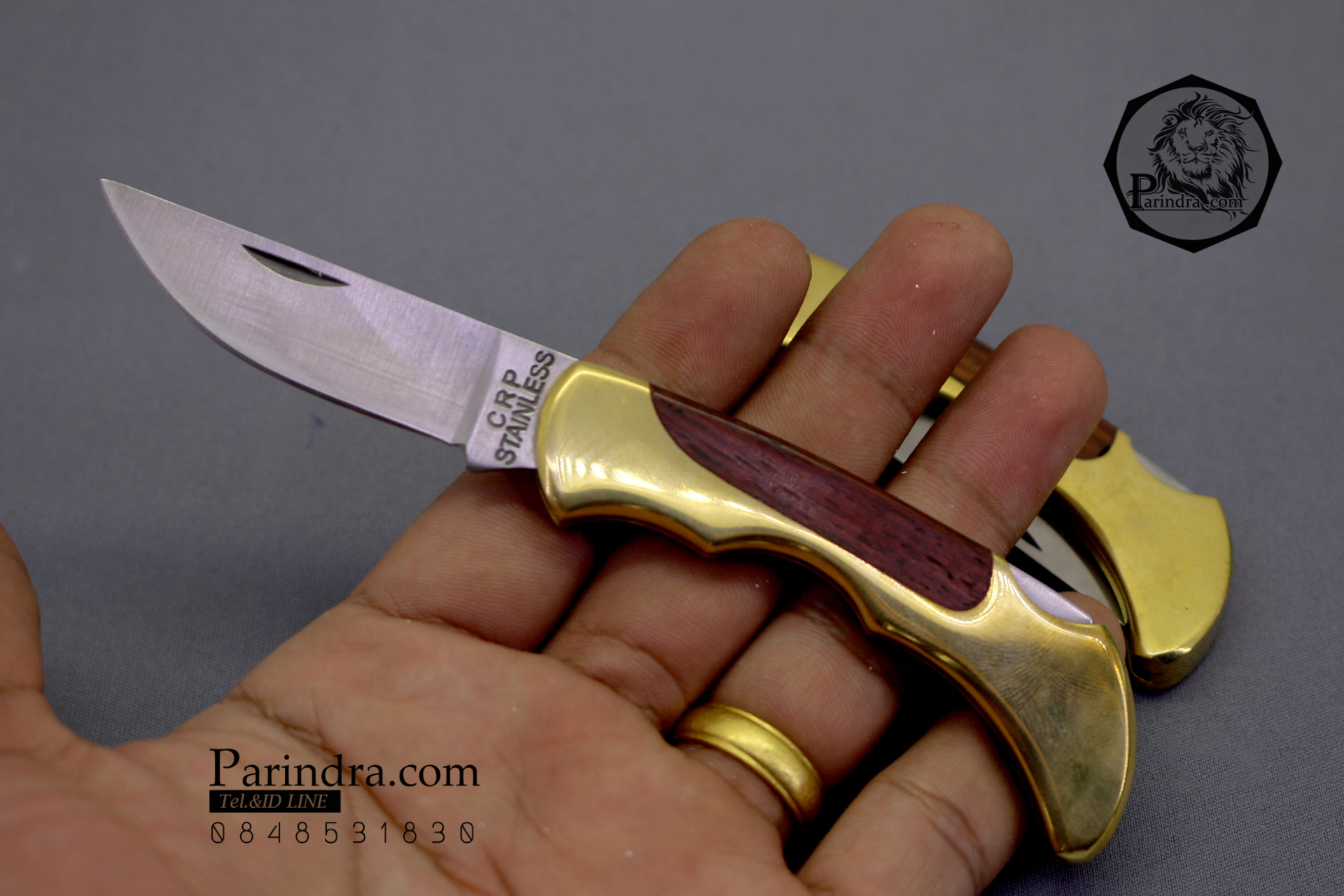 มีดพับ ด้ามทองเหลือง Classic ขนาดเล็ก พกพา ราคาประหยัด