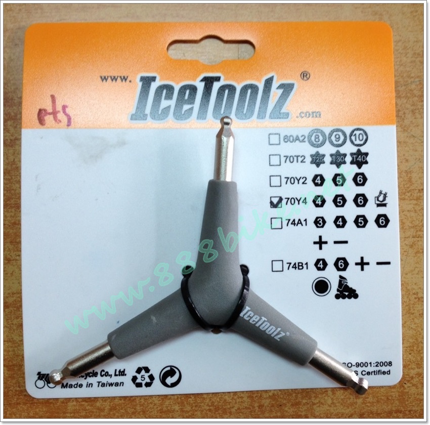 เครื่องมือหกเหลี่ยม 3 ทาง icetoolz 70Y4 Y type Wrench Round Head 4 5 6mm