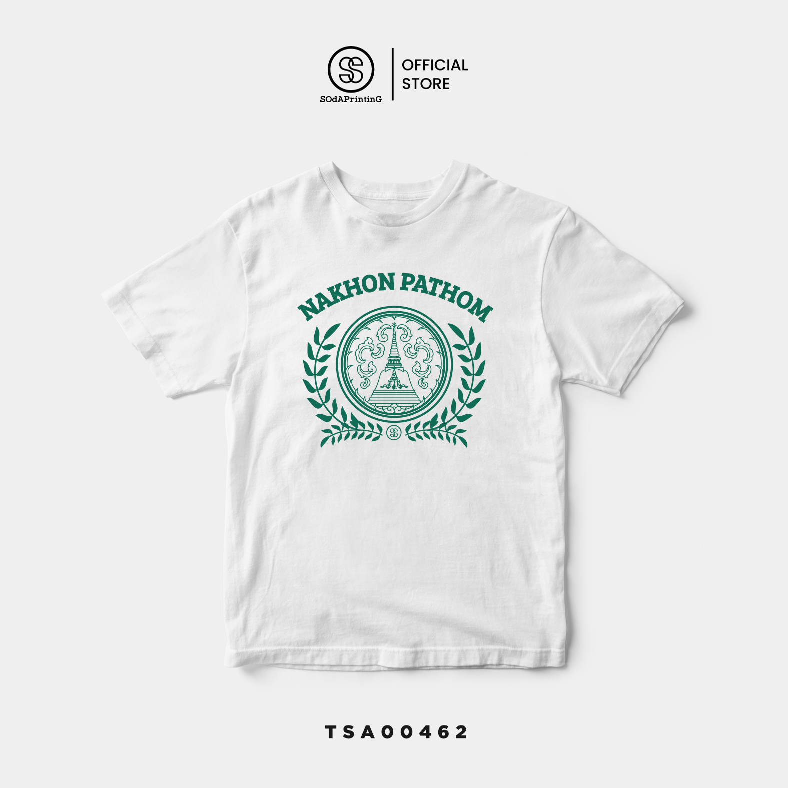 เสื้อยืด พิมพ์ลาย ตราสัญลักษณ์จังหวัดนครปฐม Nakhon Pathom รหัส TSA00462 #ตราสัญลักษณ์จังหวัด #SOdAtee #SOdAPrintinG