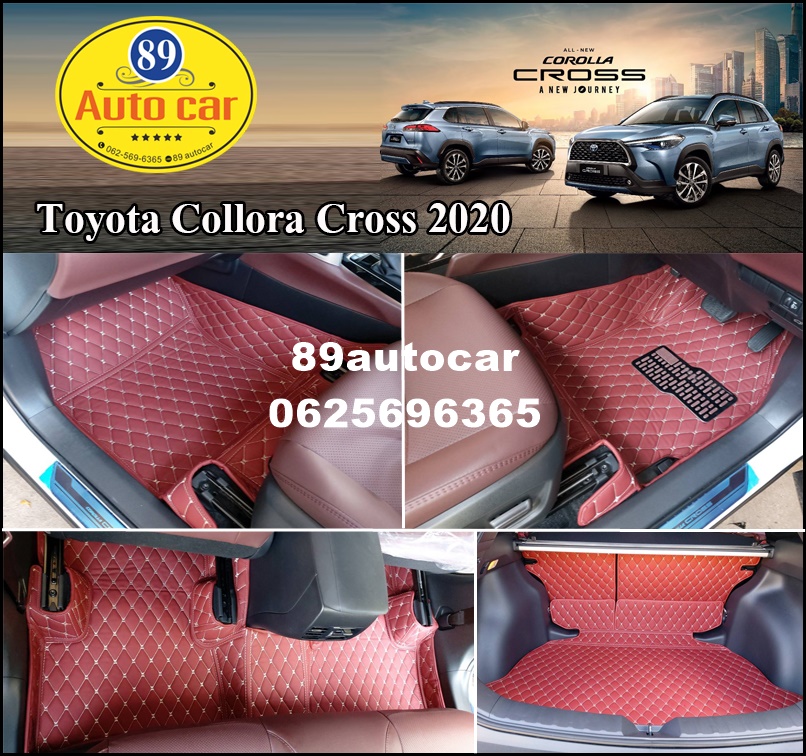 พรม6D ปูพื้นรถยนต์ All New Toyota Collora Cross เข้ารูป