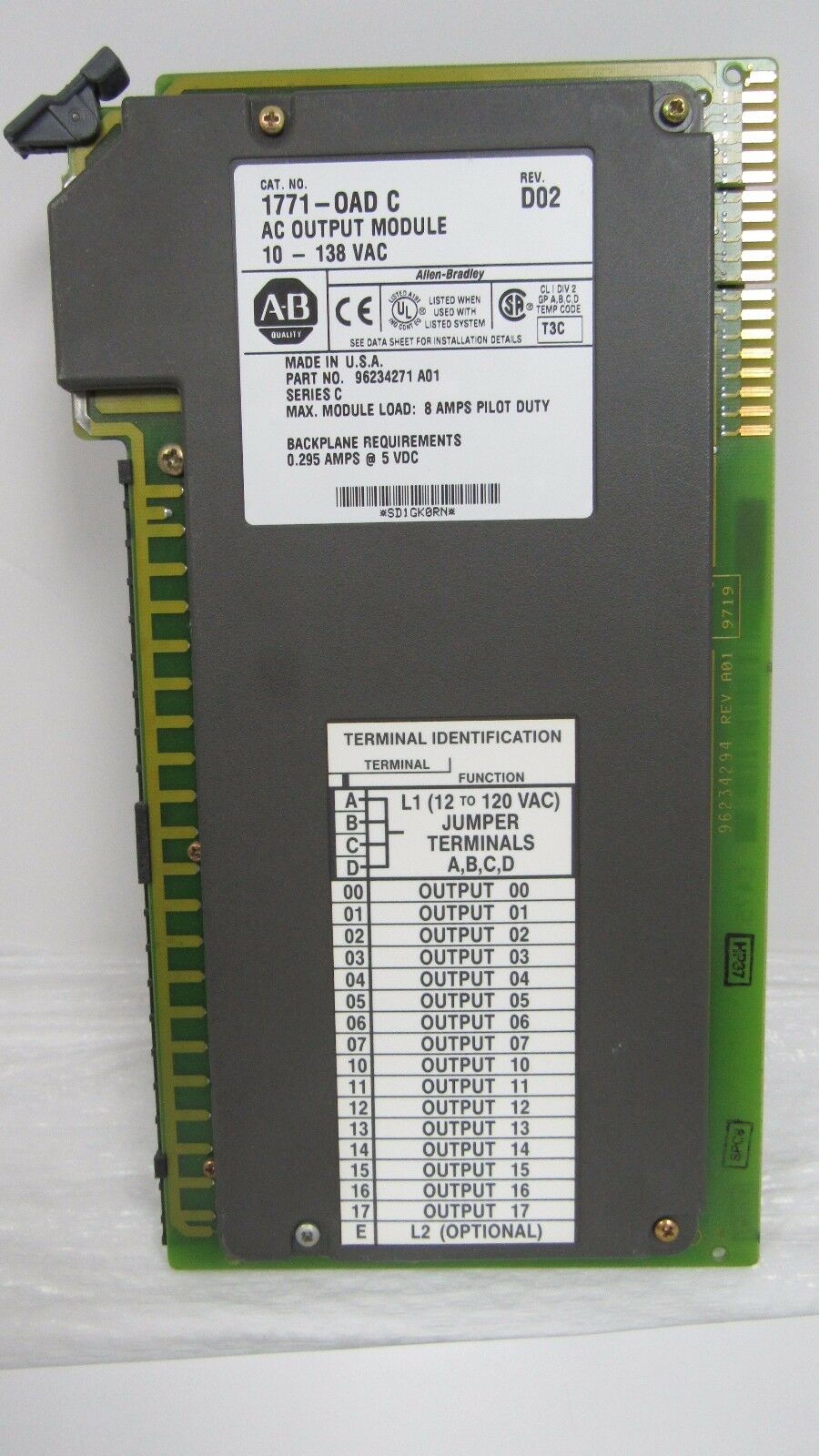 PLC " ALLEN-BRADLEY " รุ่น 1771-0AD-C