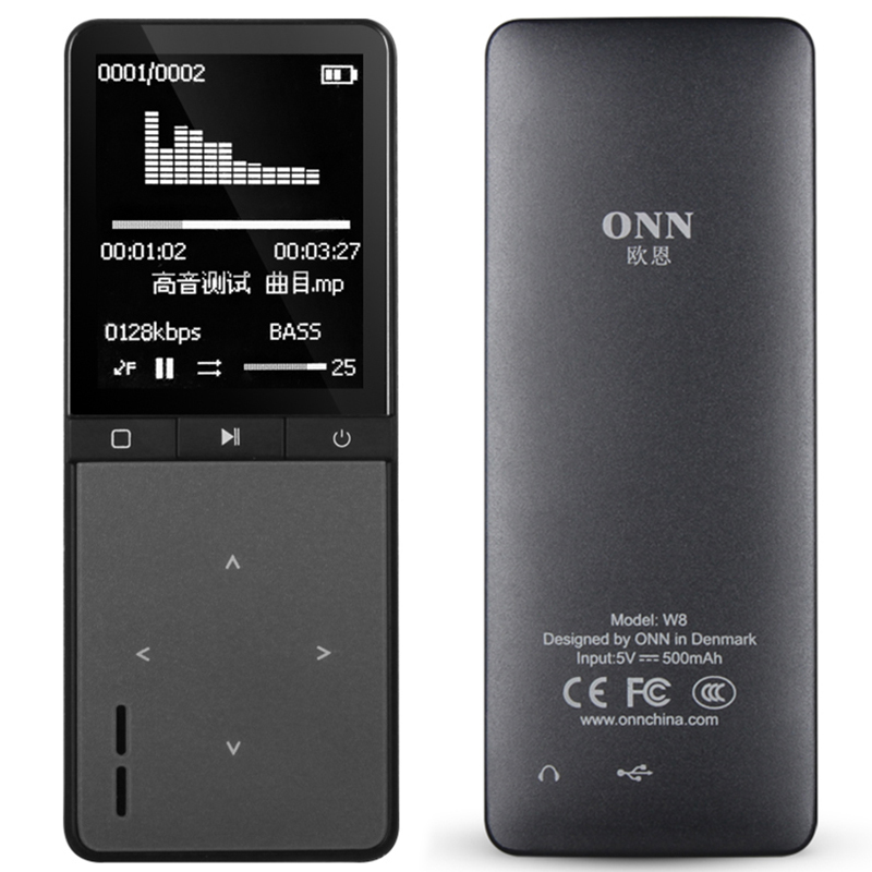 ขาย ONN W8 เครื่องเล่นเพลงพกพา lossless รองรับบลูทูธ บันทึกเสียง นับก้าวเดินได้ เหมาะสำหรับออกกำลังกาย