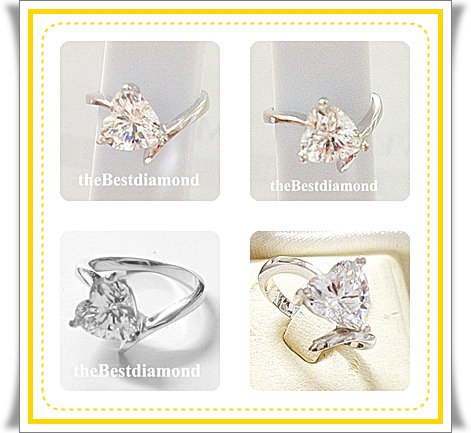 BR223RD+++แหวนชูเพชรหัวใจ ขนาด 3 กะรัต+++เรียบ หรูหรา สวยมากๆๆๆ เพชรแวววาว เหมือนจริงมากๆเล่นไฟสุดๆ ไม่ตกtrend เพชรแบบHeart&Arrow
