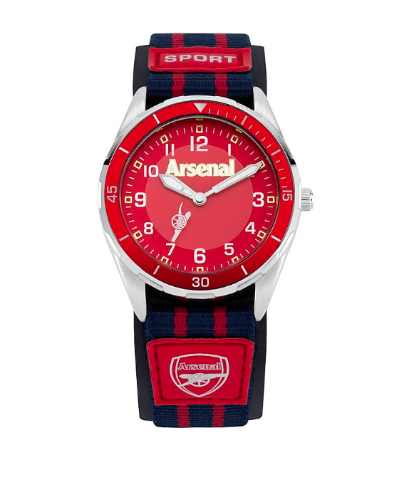 นาฬิกาข้อมืออาร์เซนอล Kids Navy Nylon Strap Red Dial สำหรับเด็กอาร์เซนอลกันน้ำได้ 3 เมตรของแท้