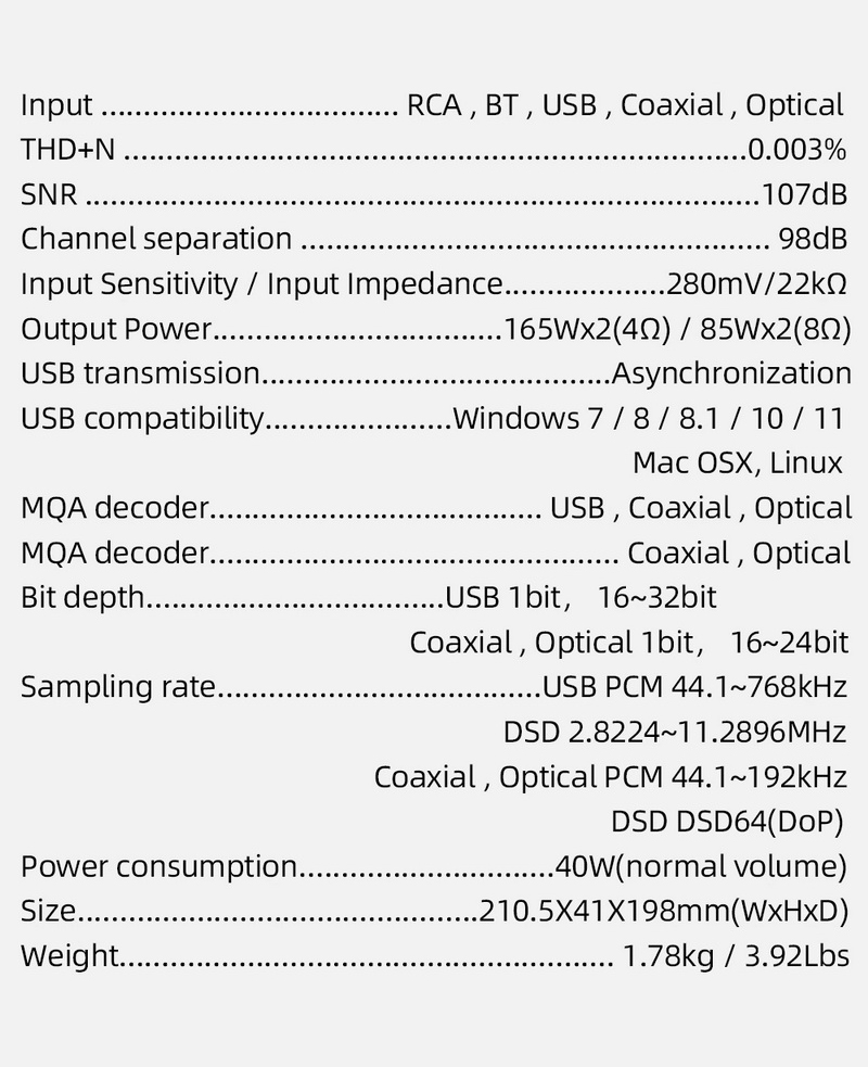 SMSL AL200 Stereo Intergrated Amplifier รองรับ MQA, Hi-Res ประกันศูนย์ไทย