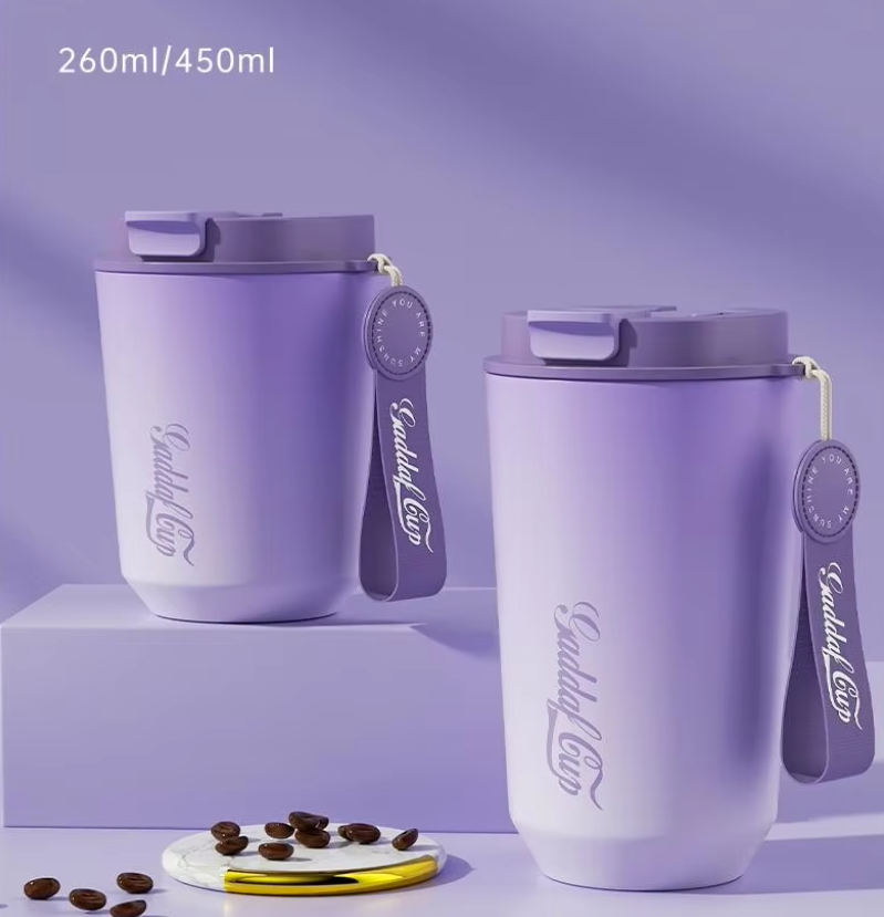 แก้วสแตนเลส หูหิ้วไนล่อน รุ่น 2024823-4 ขนาด 260 ml