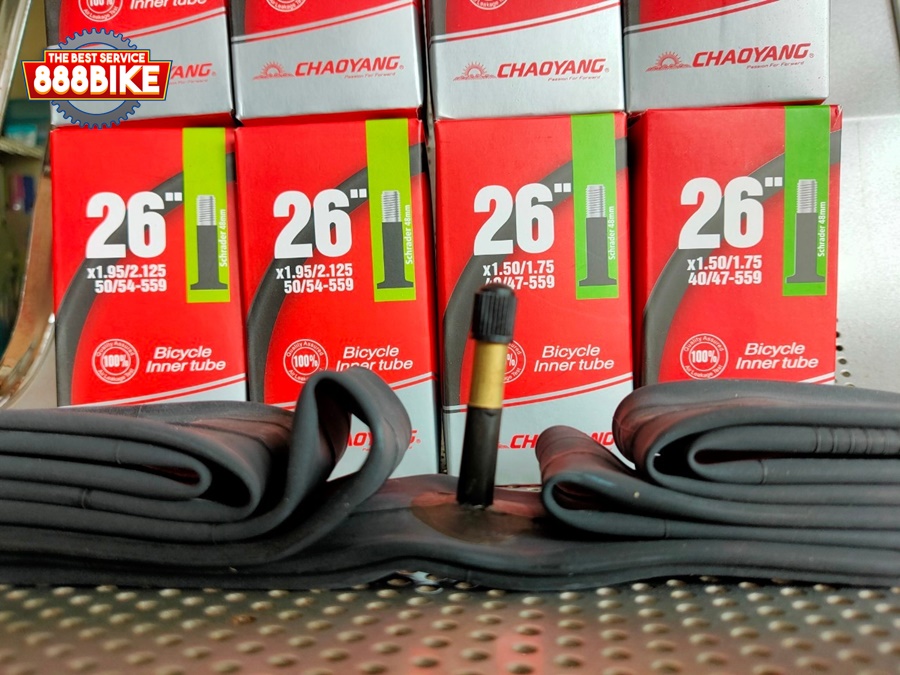 ยางในจักรยาน Chaoyang 26x1.50-1.75 และ 26x1.95-2.125 หัวใหญ่AV หัวเล็กFV