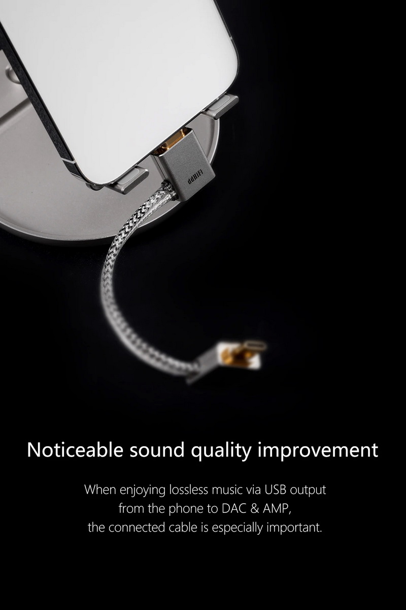 DD MFI09L สายแปลง Lightning เป็น TypeC OTG (หัวปลั๊กตัว L) สำหรับเครื่องเสียง