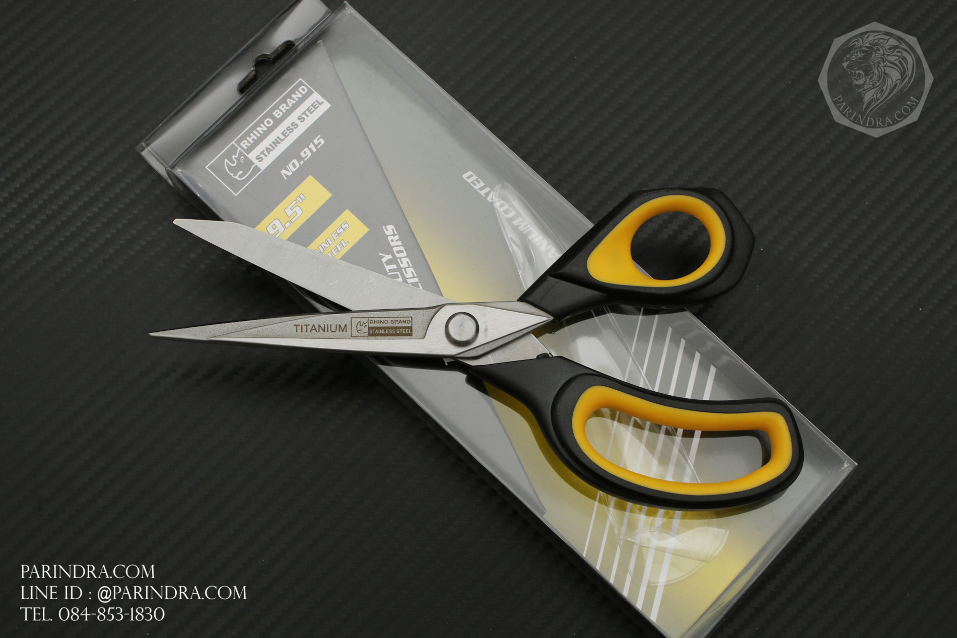 กรรไกรตัดผ้า Rhino Brand No.915 ขนาด 9.5 นิ้ว HEAVY DUTY TAILOR SCISSORS STAINLESS STEEL TITANIUM COATED