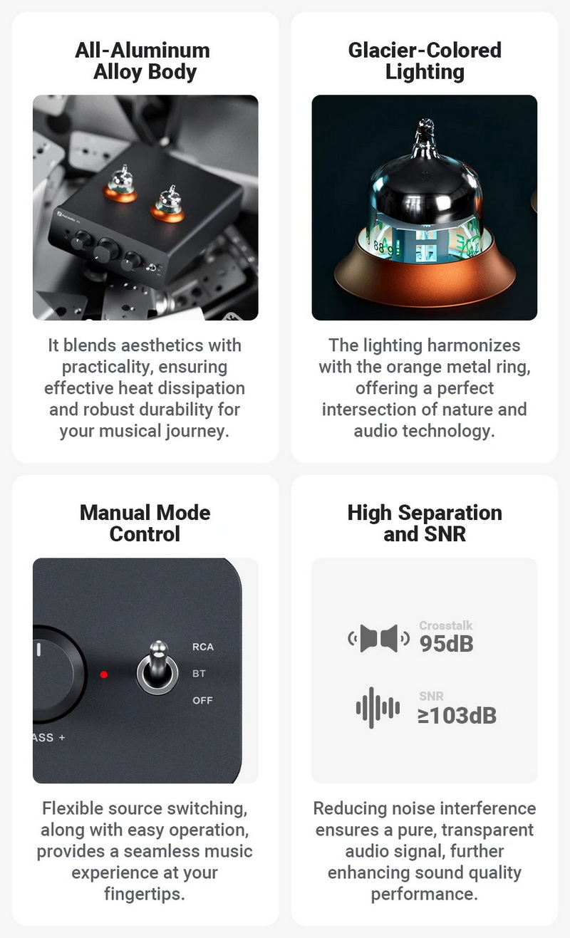 Fosi Audio P3 ปรีแอมป์หลอด 5654W x2 ปรับ Bass Treble ได้ สำหรับเครื่องเสียงบ้านหรือชุดหูฟัง ประกันศูนย์ไทย